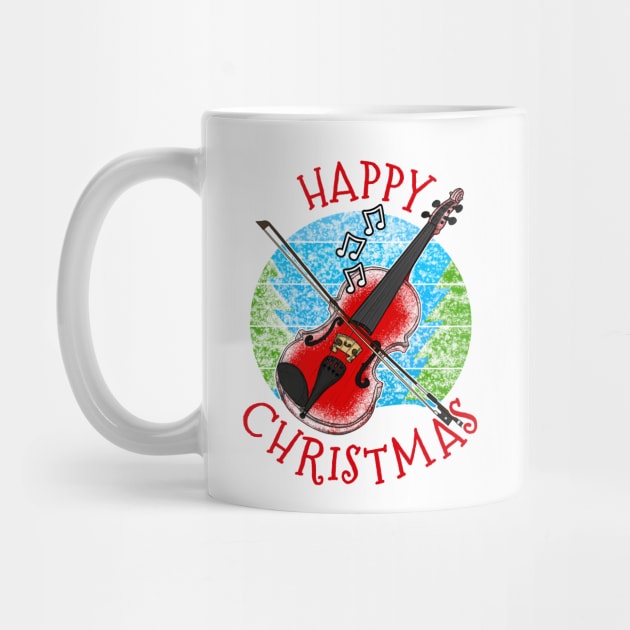 Christmas Violin Violinist String Musician Xmas 2022 by doodlerob